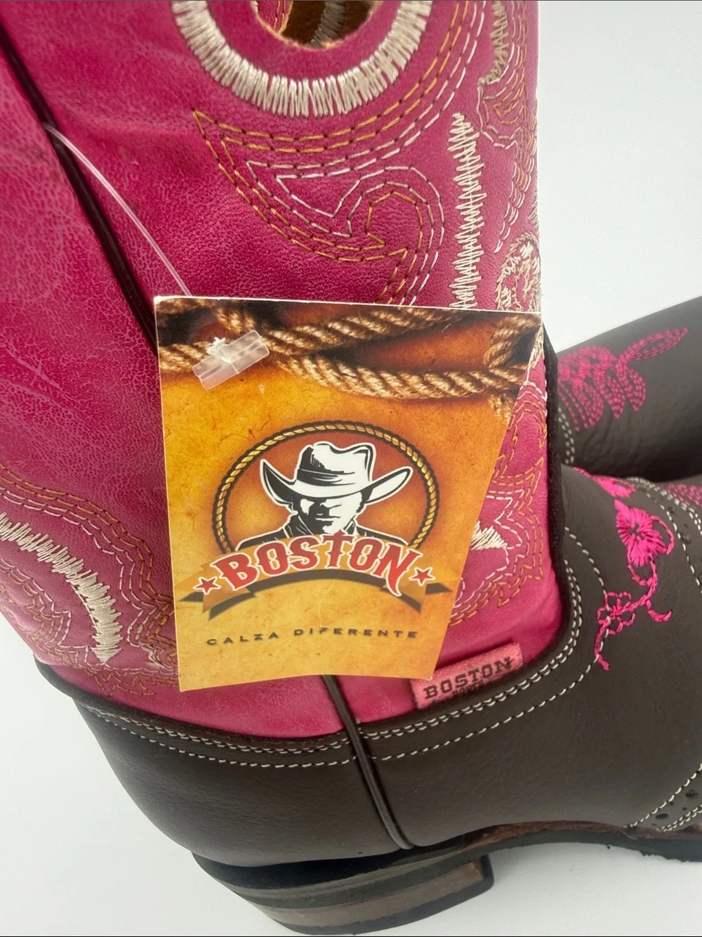 Boston boots, girl boots pink/brown